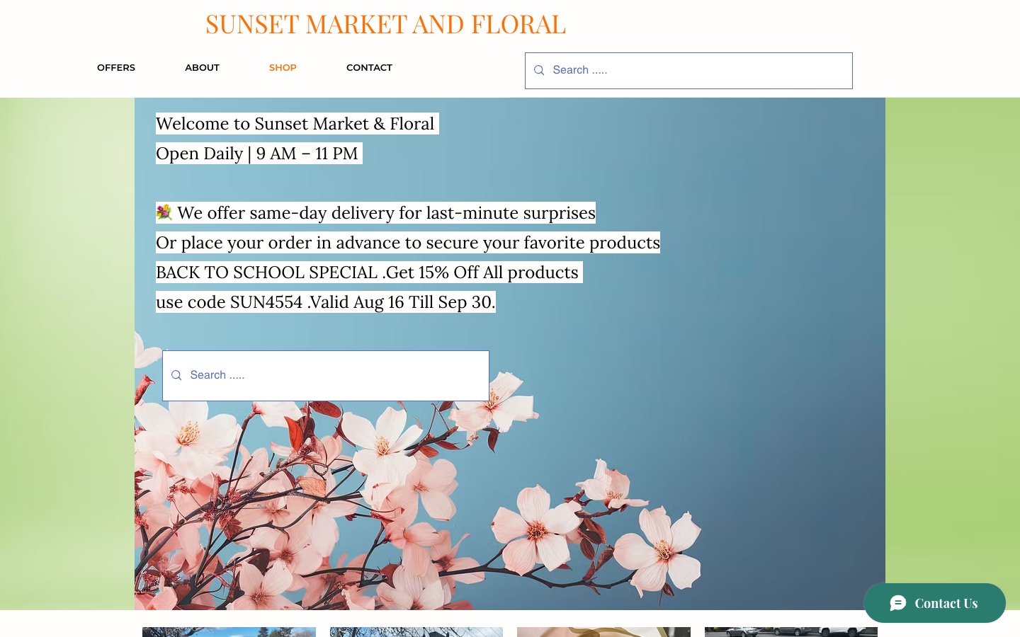 The current homepage